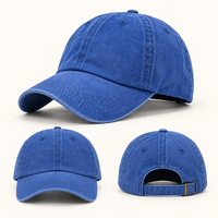 Casquette de baseball unisexe vintage délavée à 6 panneaux en coton vieilli avec sangle réglable pour adultes, idéale pour le sport et la protection solaire