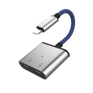 高质量8针音频适配器2合1耳机插孔适配器，适用于苹果分路器充电和音乐 - Product Image 1