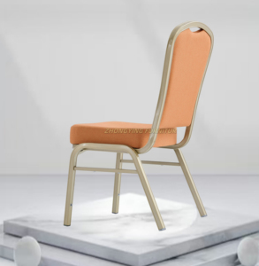 Silla de comedor de Metal duradera con respaldo cómodo hogar Hotel restaurante banquete entrenamiento Conferencia uso en el jardín - Product Image 5