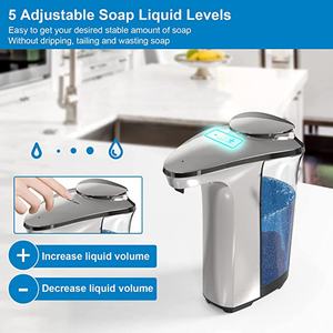 Dispensador automático de jabón, dispensador de jabón para platos sin contacto, dispensador de jabón líquido para manos de 500ml para baño y cocina - Product Image 4
