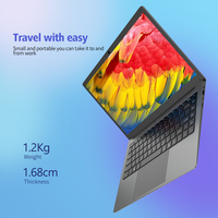 Ordinateur portable en métal 14,1 pouces, Windows 10, neuf, 1,5 GHz, DDR3 6 Go de RAM, 256 Go de SSD, écran IPS, clavier anglais sans fil