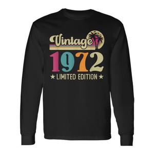T-shirt vintage a maniche lunghe in edizione limitata del 1972, regalo di compleanno - Product Image 1