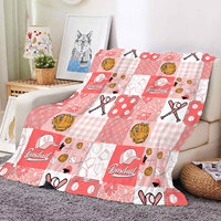 Nueva Manta de Felpa con Estampado Deportivo para Mamá de Softbol o Béisbol, Personalizada, Suave y Cálida, para Cama, Sofá o Siesta