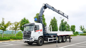 รถบรรทุกตงเฟิง 6x4 ติดเครนไฮดรอลิก 10 ตัน สำหรับยกสินค้า - Product Image 5