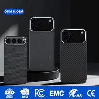 Étui en fibre d'aramide et carbone léger, antichoc, fin, avec chargement magnétique, style professionnel simple pour iPhone 17 16 15 14 Pro Max