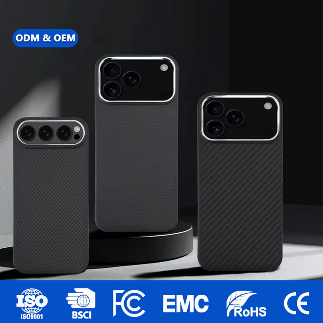 Aramid Carbon Fiber Case Lightweight Magnetic Charging Shockproof Thin Case Simple Business Case For IPhone 17 16 15 14 Pro Max