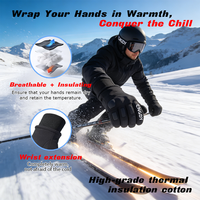 Gants de moto personnalisés, gants de ski pour hommes et femmes, imperméables et respirants, gants de neige pour temps froid