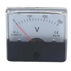 MU-45 Plastik AC 0-300V Rentang Analog Voltmeter Alat Pengukur Tegangan Panel Meter