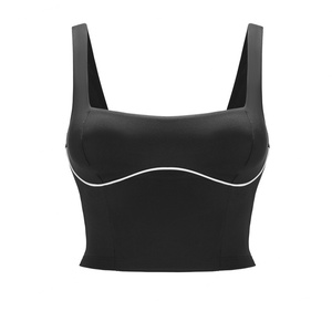 Custom Reversible Eco-Friendly Fitness Yoga <b>Leggings</b> with High for Contrasting Lines Gym Bra Breathable Quick Dry 2-Piece Set - Product Image 4