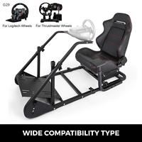 Support de volant de course personnalisé de haute qualité, support d'écran de voiture, cockpit de simulateur de course avec siège de course réel