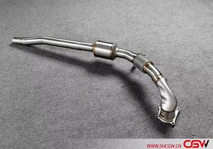 Knalpot kualitas terbaik Downpipe Muffler dengan pelindung panas untuk Audi TT <span class=keywords><strong>2</strong></span>.0T AWD Model tahun 2008-14 - Product Image 2