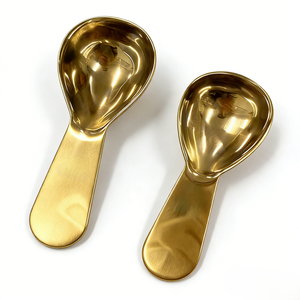 Cuillère à café en acier inoxydable haut de gamme personnalisée à bon prix, cuillère à thé, cuillère à dessert, ustensile alimentaire, cuillère à thé dorée argentée - Product Image 2