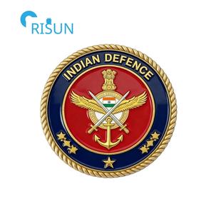 Souvenirs personnalisés Inde Drapeau indien Forces armées Pièces commémoratives métalliques Pièces <span class=keywords><strong>de</strong></span> défi personnalisées Inde - Product Image 2