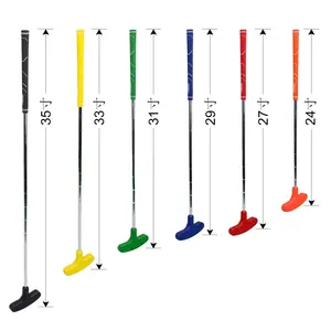 Venta directa de fábrica, putter de Golf de doble cara, eje de acero de alta calidad, cabeza de goma con agarre colorido, venta al por mayor, mini putter de golf para niños