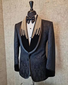 <span class=keywords><strong>Costume</strong></span> Noir <span class=keywords><strong>sur</strong></span> <span class=keywords><strong>Mesure</strong></span> pour Homme, Smoking de Luxe pour Marié de Cérémonie, Bal ou Garçon d'Honneur, <span class=keywords><strong>Costume</strong></span> d'Affaires Formel - Product Image 1
