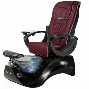 Sillón de Pedicura Spa Kisen de Lujo, Color Rosa, Tipo Trono, con Asiento Doble Reclinable, para Salón de Belleza, con Lavabo para Pies y Masaje Facial - Product Image 2