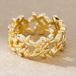 Anello in Argento H433 con Fiore, Stile Vintage, Unisex, per Uso Quotidiano, Gioielleria Raffinata - Product Image 3