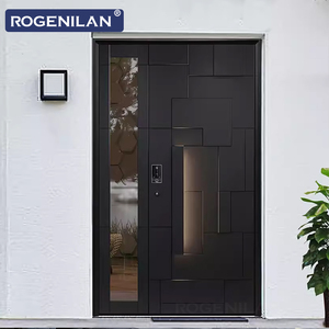 ROGENILAN Portes <span class=keywords><strong>d</strong></span>'entrée géométriques extérieures intelligentes, étanches et blindées, vente directe usine - Product Image 4