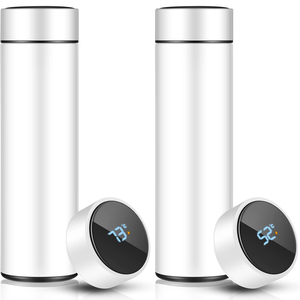 Bouteilles d'eau sportives personnalisées en gros, 500 ml, double paroi, acier inoxydable 304, affichage de la température intelligent, isolation sous vide - Product Image 1
