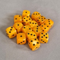 Jeu de dés D6 couleurs de marbre de 16mm bien polis dés acryliques 6 côtés en résine dés colorés polyédriques pour le jeu