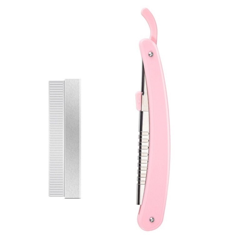 Ручная бритва LIZY для бровей, волос, бороды, триммер, острый парикмахерский станок из нержавеющей стали, складной бритвенный станок для бритья усов с лезвием