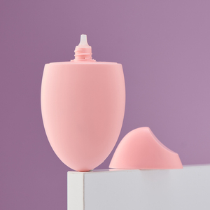 Forma de huevo 50 60 <span class=keywords><strong>ml</strong></span> HDPE Botellas de protección solar de tacto suave Botellas de loción a prueba de rayos UV Botellas para apretar Color Rosa personalizado Loción cosmética para el cuidado del bebé - Product Image 2