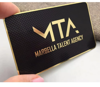 Cartes de visite de visite de visite de visite de luxe en aluminium anodisé en acier inoxydable et métal avec impression personnalisée de logo gravé au laser