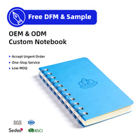 Ensemble de carnets personnalisés en gros avec logo, couverture rigide en cuir PU, format A5 A6, pour cadeaux d'entreprise et promotion de bureau