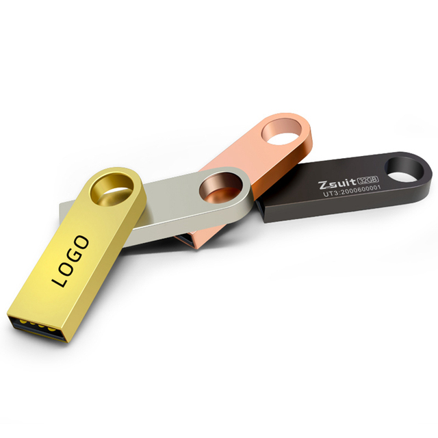 Wholesale Custom logo Metal USB Flash Drive 4gb 8gb 16gb 32gb 64gb 128gb Memory Stick Business Clé USB Pen Drive