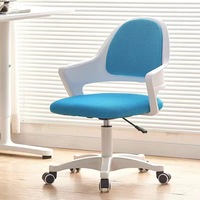 Chaise de bureau pivotante en maille intégrale avec roulettes, tissu gris, style contemporain, pour bureau et étude