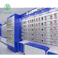 Comptoir de magasin mobile en plastique avec design 3D personnalisé, vitrine pour téléphones, présentoir pour magasin, pour utilisation en centre commercial