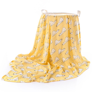 卸売新無地プリント竹綿幼児赤ちゃんモスリンスクエアおくるみ受信ラップブランケット - Product Image 4