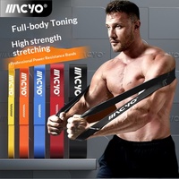 Bandas Elásticas de Látex para Entrenamiento de Fuerza Muscular del Pecho, Fitness, Ejercicios de Flexiones, Resistencia de 128 Libras