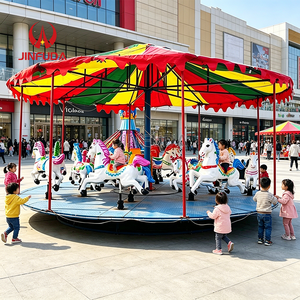 Manège rotatif à 16 places, carrousel simple pour enfants, <span class=keywords><strong>attraction</strong></span> de fête foraine en plein air - Product Image 2