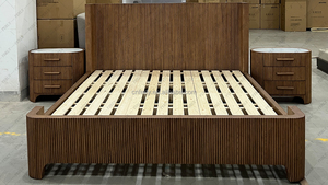 FERLY Elegante Letto King Size in Legno con Comodini Set Completo di Mobili di Lusso per Camera da Letto - Product Image 4