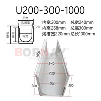 Langfang Bonai – canal de Drainage d'eau extérieur, gouttière en PVC, canal en forme de U avec couvercle en plastique