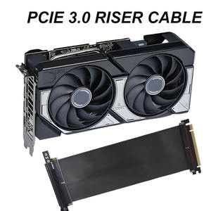 Accesorios de computadora <span class=keywords><strong>Pci</strong></span> <span class=keywords><strong>Express</strong></span> 3,0 16x a 16x Adaptador de cable flexible Cable de extensión de tarjeta vertical de ángulo de 90 grados - Product Image 4