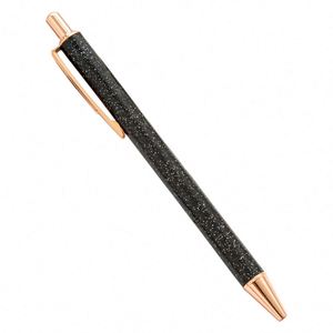 Custom Logo Luxury Retractable Signature Ballpoint <b>Pen</b> Promotional Glitter Sparkly Aluminum Metal <b>Pen</b> Signature Gifts for Office - Product Image 4