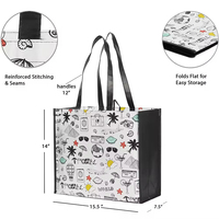 Tas Belanja Non Woven Laminasi Rpet PP Kapasitas Besar Tahan Air Dengan Logo Kustom