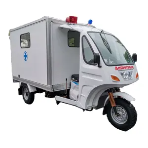Fabbrica su misura a basso prezzo portatile medicale 175cc tre ruote moto emergenza ambulanza triciclo