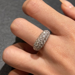 Aazuo Luxury Jewelry 18K Solid White <b>Gold</b> Lab Grown Diamonds <b>Cocktail</b> <b>Ring</b> For Women Wedding Party High Quality Fashion Jewelry - Product Image 2