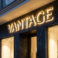 Letreros Acrílicos 3D LED Personalizados con Iluminación Frontal, Letreros Publicitarios Impermeables para Exteriores, Letreros Luminosos para Tiendas y Boutiques