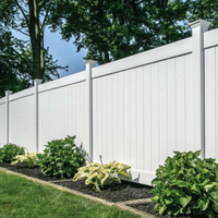 Panneaux de clôture en vinyle blanc pour jardin extérieur, cadres en PVC 3D, 6 pieds, clôture de sécurité moderne, écologique, durable, service d'installation