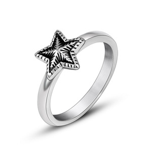 Star <b>Titanium</b> Steel <b>Ring</b> Women's Fashion Jewelry Gift SA966 - Product Image 1