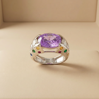 Bague en argent 925 plaqué or avec zircon classique et moissanite personnalisée, cadeau de luxe pour mariage et fête, pour femme
