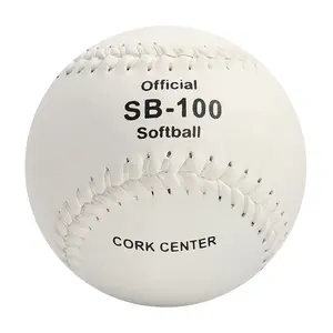 คุณภาพสูง 12 นิ้ว Softballs อย่างเป็นทางการสีขาว Erlang หนัง Softball โลโก้ที่กําหนดเองการฝึกอบรม Softball สําหรับขาย
