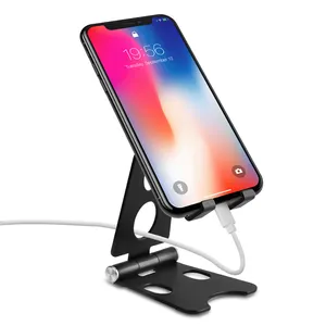 Opvouwbare swivel telefoon tafel top tablet mount aluminium tablet display stand