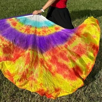 Église louange danse voile de soie drapeaux pour culte femmes danse 100% soie drapeaux Halloween Costume
