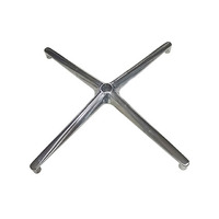 Base de chaise 4 étoiles en alliage d'aluminium, pièces de chaise de bureau pivotante robuste, pieds métalliques, fourniture d'usine