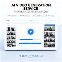 Servicio de Creación de Videos de Marketing Generados por IA, Anuncios Publicitarios en Formato HD MP4 para Campañas de Facebook y TikTok, Escritura de Scripts para el Público